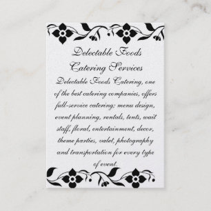 Delectable Foods Business Card