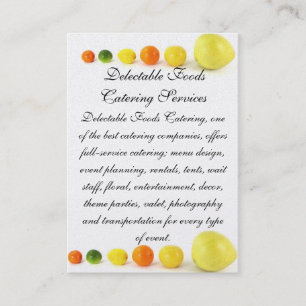 Delectable Foods Business Card