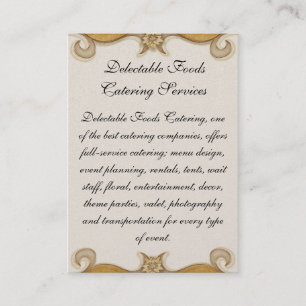 Delectable Foods Business Card