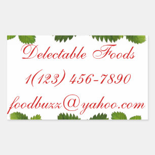 Delectable Foods Rectangular Sticker