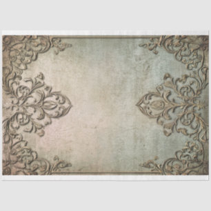 Delectable, Ornamental weathered demask background Tissue Paper