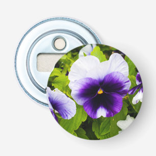 Delectable Purple Pansy Growing On A Bush, Bottle Opener