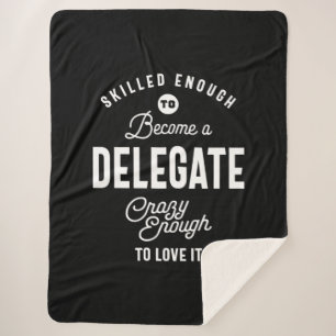 Delegate Job Title Tee Gift Mens Womens Sherpa Blanket