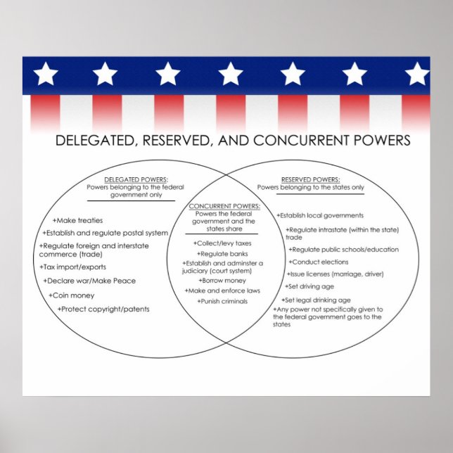 Delegated, Reserved, Concurrent Powers  *UPDATED* Poster (Front)