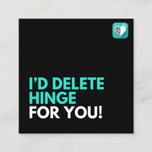 Delete Hinge Square Business Card (Front)