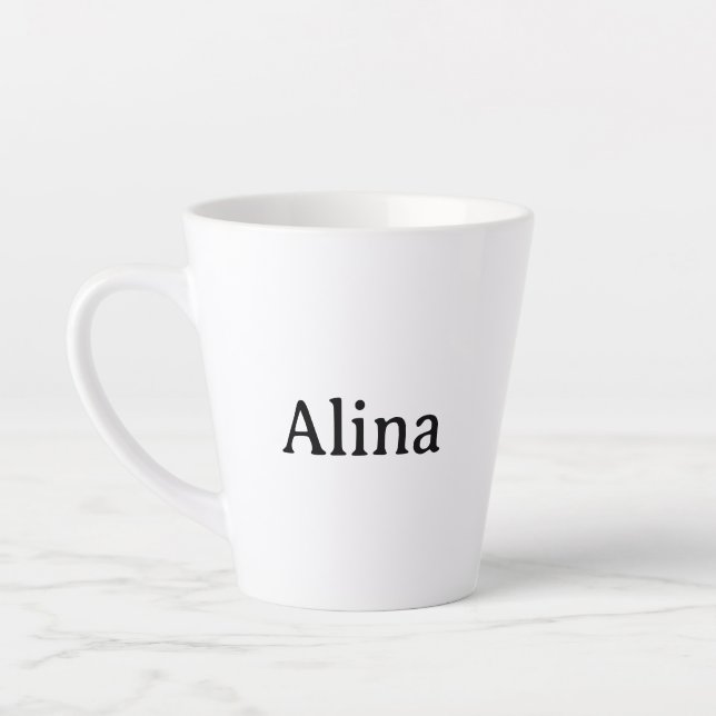 delete text add own design 12 oz Small  Latte Mug (Left)