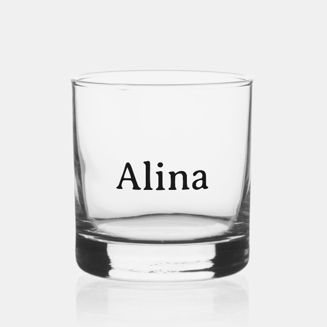 delete text add own design 12 oz whiskey glass (Front)