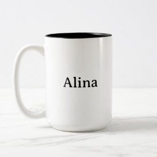 delete text add own design 15 oz Two-Tone coffee mug