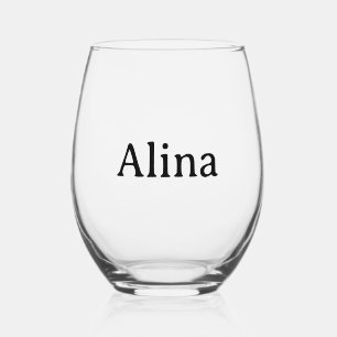 delete text add own design 16 oz stemless wine glass