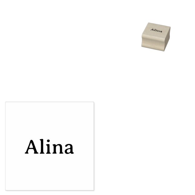 delete text add own design 1" x 1" rubber stamp (Stamped)