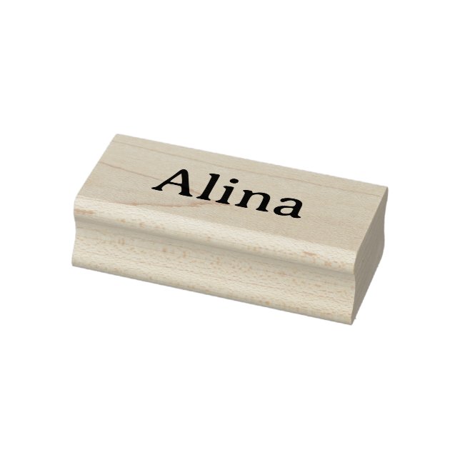 delete text add own design 1" x 2.5" rubber stamp (Stamp)