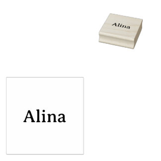 delete text add own design 2" x 2" rubber stamp
