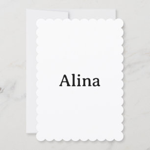 delete text add own design 5" x 7" Scalloped Flat Thank You Card