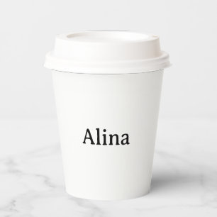 delete text add own design 8oz Paper Cup with Lid