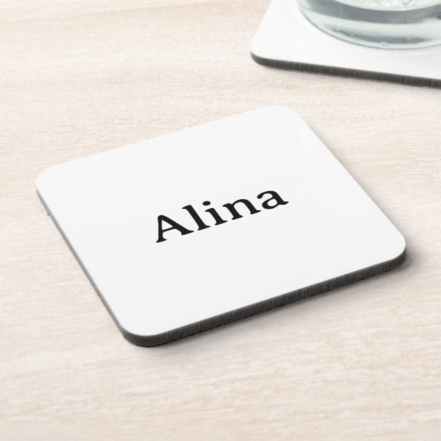 delete text add own design Hard plastic Coaster (Left Side)