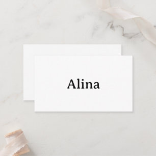 delete text add own design Squared 3.5" x 2" Flat Place Card