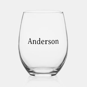 Delete Text Replace Own Design 16 oz Stemless Wine Glass