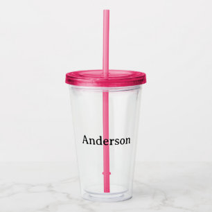 Delete Text & Replace Own Design 16oz clear Acrylic Tumbler