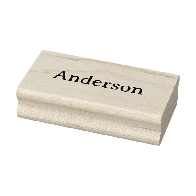 Delete Text Replace Own Design 1.5" x 3" Rubber Stamp (Stamp)