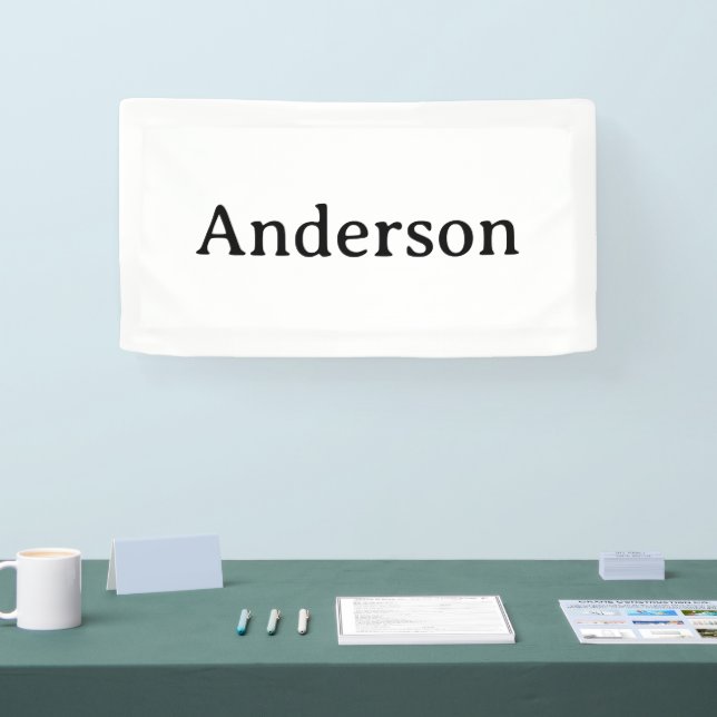 Delete Text Replace Own Design 1.6' x 3' Indoor Banner (Tradeshow)