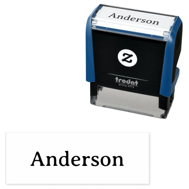 Delete Text Replace Own Design 2.15" x 0.78" Self-inking Stamp (In Situ)