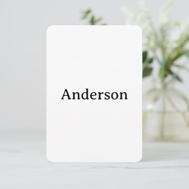 Delete Text Replace Own Design 3.5" x 5" Rounded Thank You Card (Standing Front)