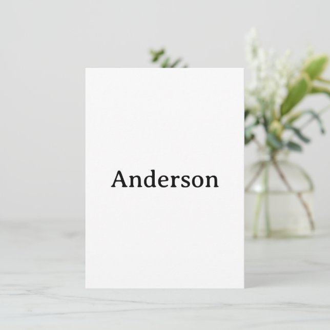Delete Text Replace Own Design 4.5"x6.25" Squared  Thank You Card (Standing Front)