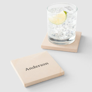 Delete Text Replace Own Design 4" x 4" Sand Stone Coaster