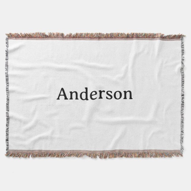 Delete Text Replace Own Design 54" x 38" Throw Blanket (Front)