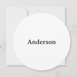Delete Text Replace Own Design 5.25"x5.25" Circle Thank You Card
