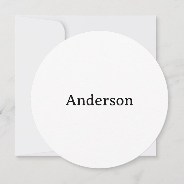 Delete Text Replace Own Design 5.25"x5.25" Circle Thank You Card (Front)