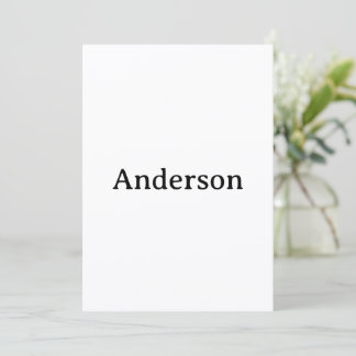 Delete Text Replace Own Design 5" x 7" Squared  Thank You Card