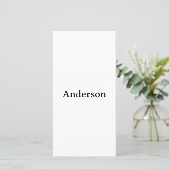 Delete Text Replace Own Design 8" x 4" Flat Thank You Card (Standing Front)