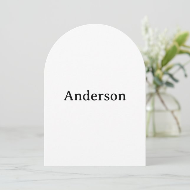 Delete Text & Replace Own Design Arch 5" x 7"  Invitation (Standing Front)