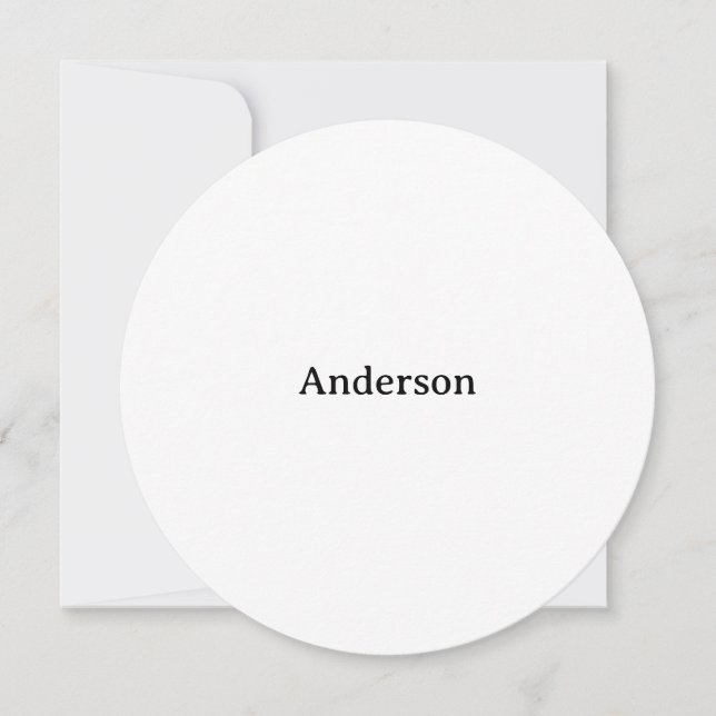 Delete Text Replace Own Design Circle 5.25"x5.25" Invitation (Front)