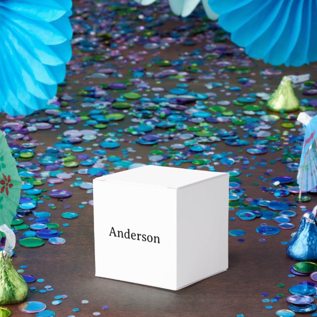 Delete Text & Replace Own Design Classic 2"x2"x2" Favour Box (Party)