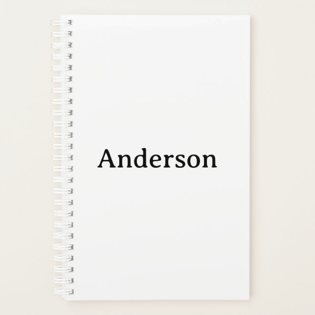 Delete Text & Replace Own Design Small 5.5" x 8.5" Planner (Front)