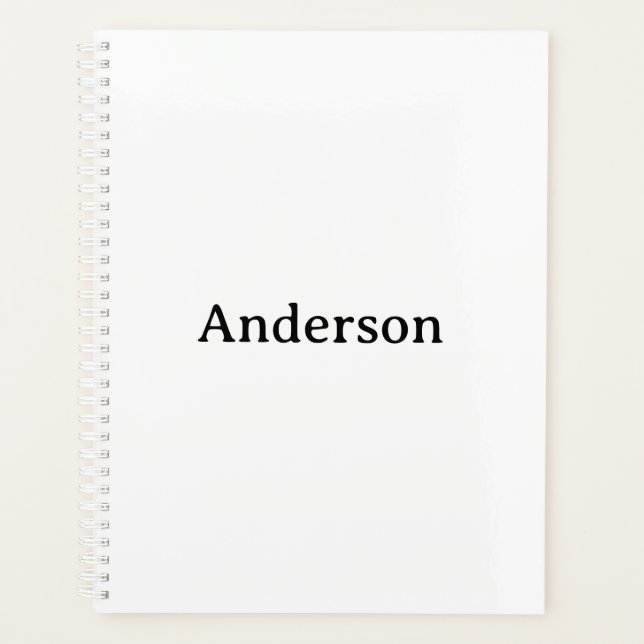 Delete Text & Replace Own Design Standard 8.5"x11" Planner (Front)