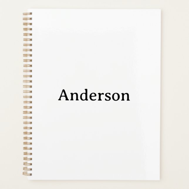 Delete Text & Replace Own Design Standard 8.5"x11" Planner (Front)