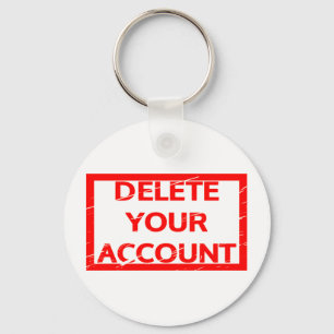 Delete your account Stamp Key Ring