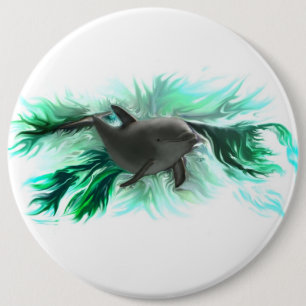 Delfinbaby 6 Cm Round Badge