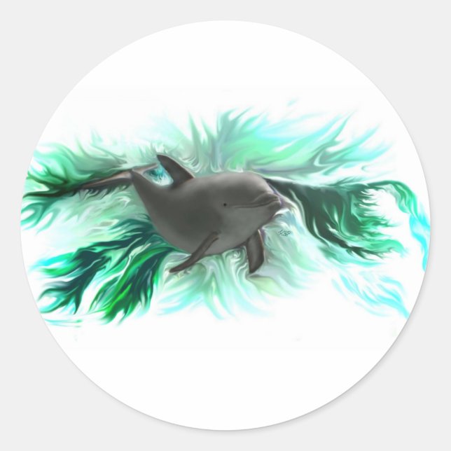 Delfinbaby Classic Round Sticker (Front)
