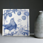 Delft Bird Cherry Thief Wall Decor Art Deco Ceramic Tile<br><div class="desc">Birds and butterflies among branches by Messrs. Thomas Latham Boote and Richard Boote 1870, who commenced at the Central Pottery, Burslem, their original manufacture being Parian sculptures, vases, and later tiles. Signed "MB." The manufacture of tiles, which had then been revived by Messrs. Minton, Hollins & Co., of Stoke-on-Trent, attracted...</div>