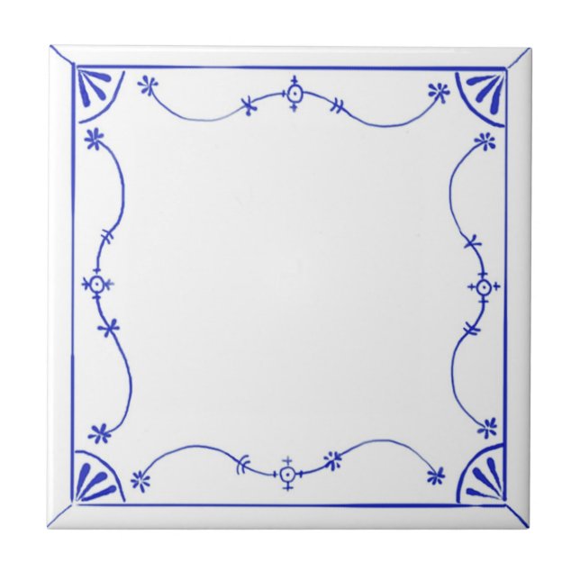 Delft Blau Design Ceramic Tile (Front)