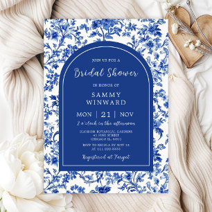 Delft Blue Antique Chinoiserie Bridal Shower Invitation