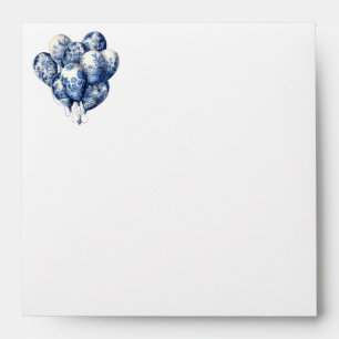 Delft Blue Balloon Party Mailer Set Envelope