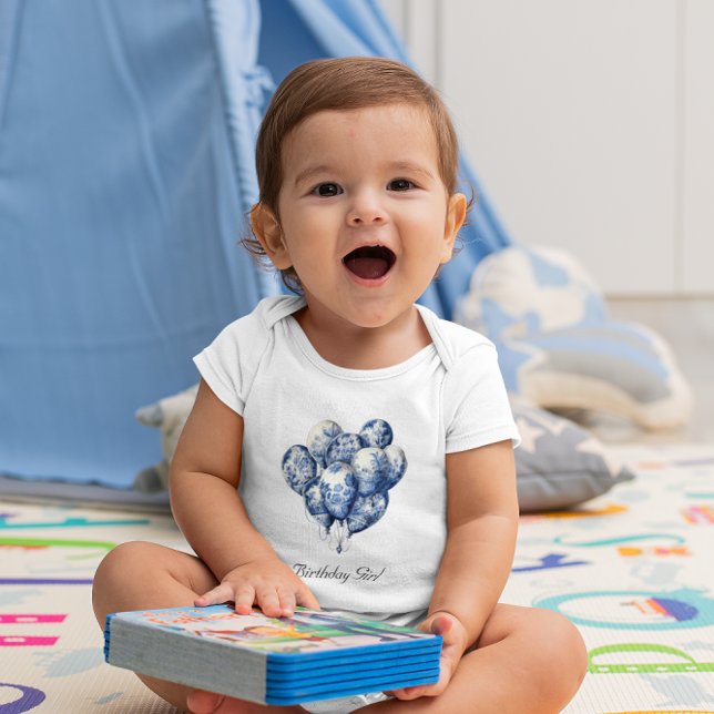 Delft Blue Balloons customisable Baby Bodysuit (Creator Uploaded)