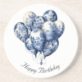 Delft Blue Balloons, customisable  Coaster