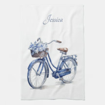 Delft Blue Bicycle Floral Cottage Charm