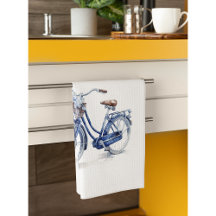 Delft Blue Bicycle Floral Cottage Charm